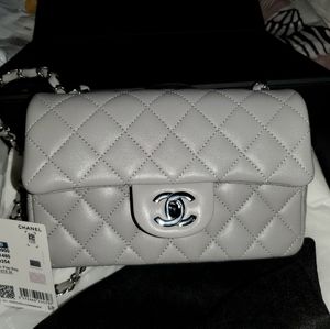 SOLD/Chanel Mini Rectangular Lambskin Flap Bag